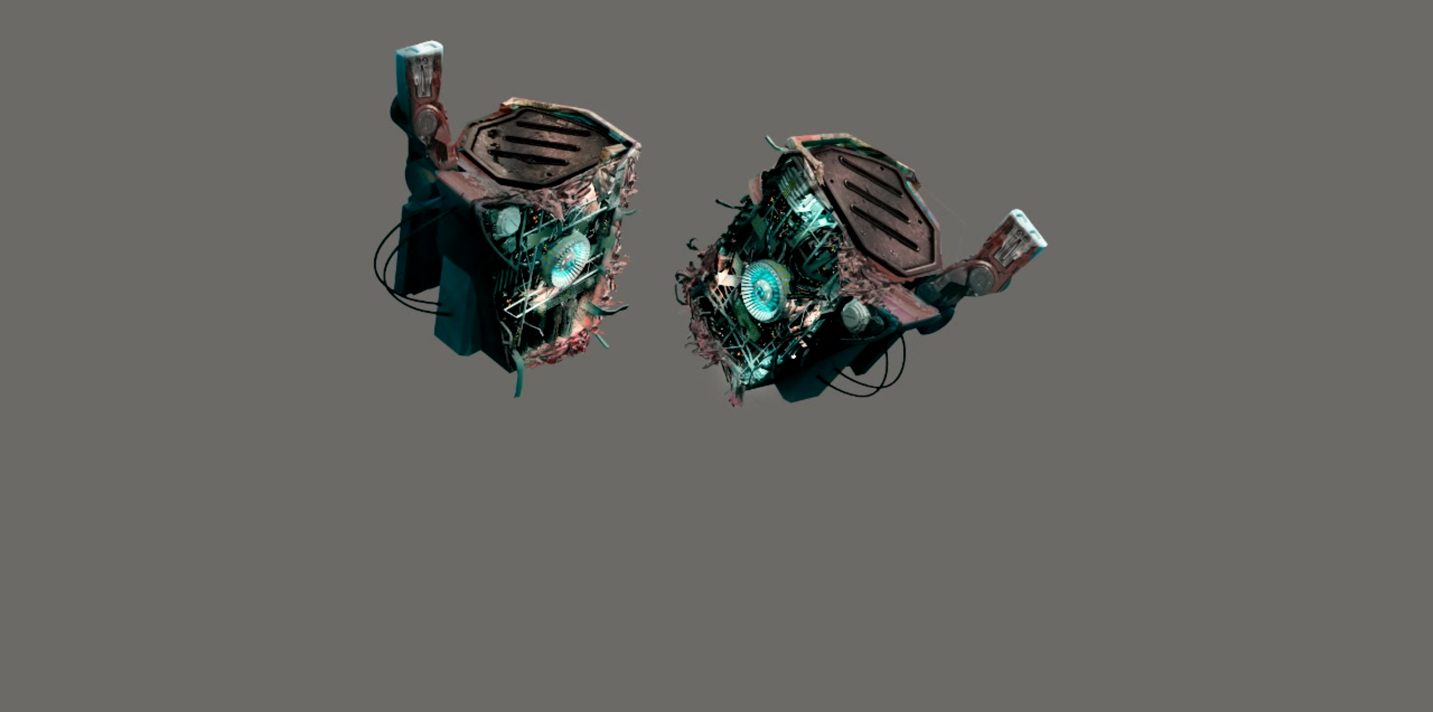 3D Concept Model of destroyed drone